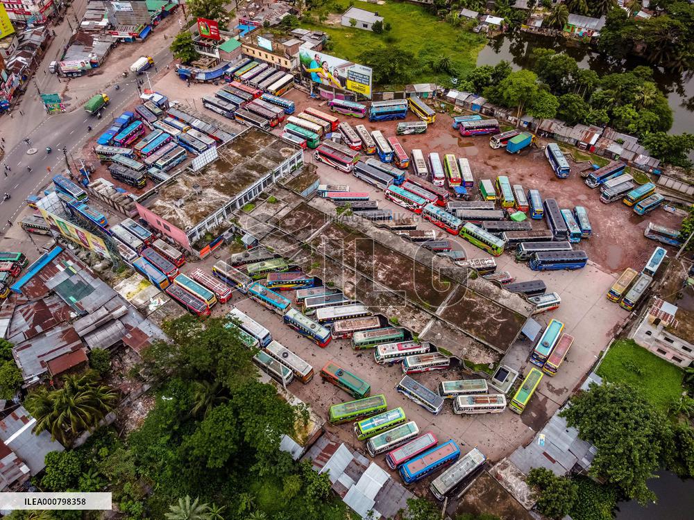 Bus Station Lockdown Amid New Covid-19 Spread - Bangladesh