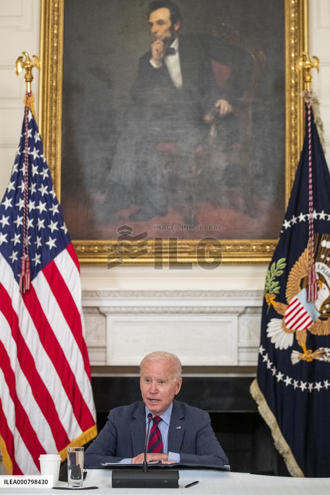 US President Joe Biden meets Latino community leaders