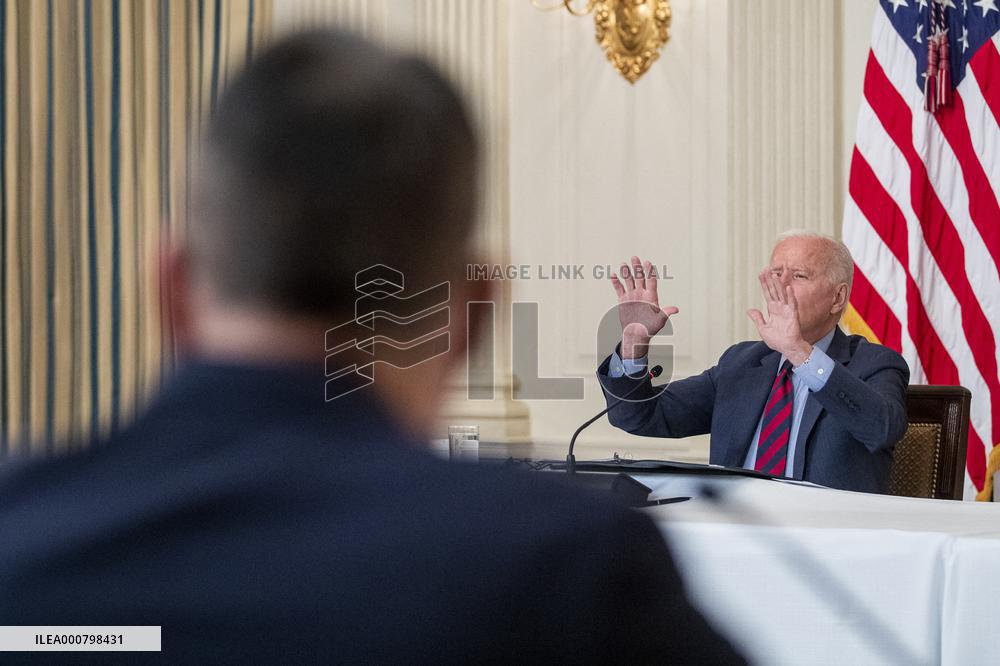 US President Joe Biden meets Latino community leaders