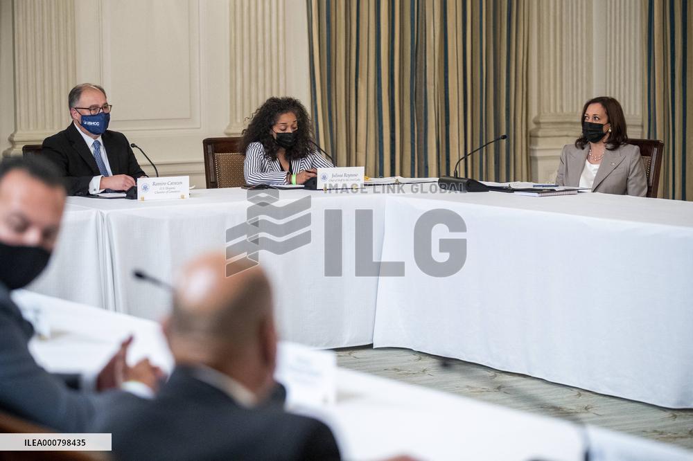 US President Joe Biden meets Latino community leaders