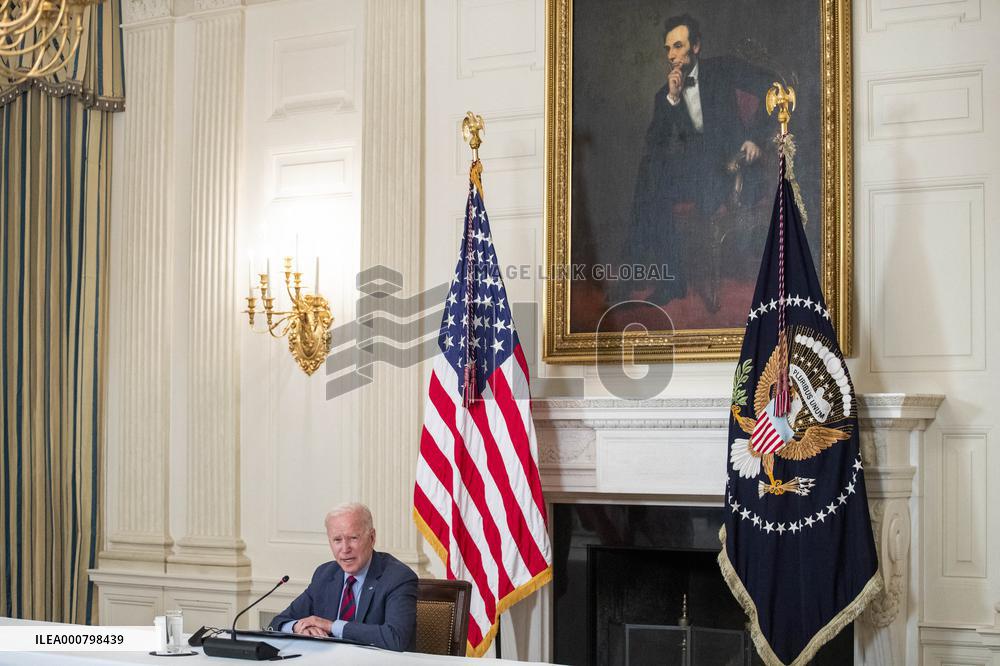 US President Joe Biden meets Latino community leaders