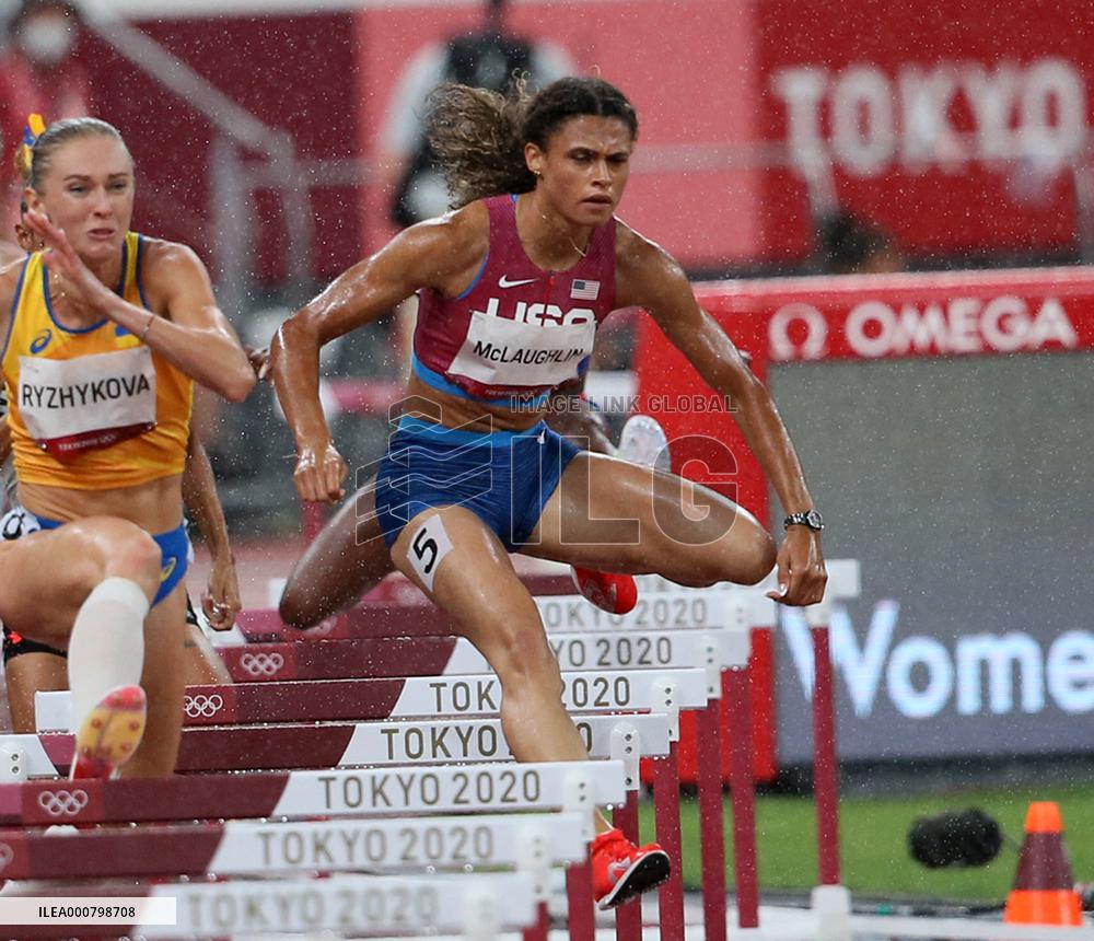 Tokyo Olympics - Sydney McLaughlin Smashes World Record In 400m Hurdles