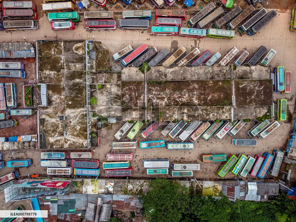 Bus Station Lockdown Amid New Covid-19 Spread - Bangladesh