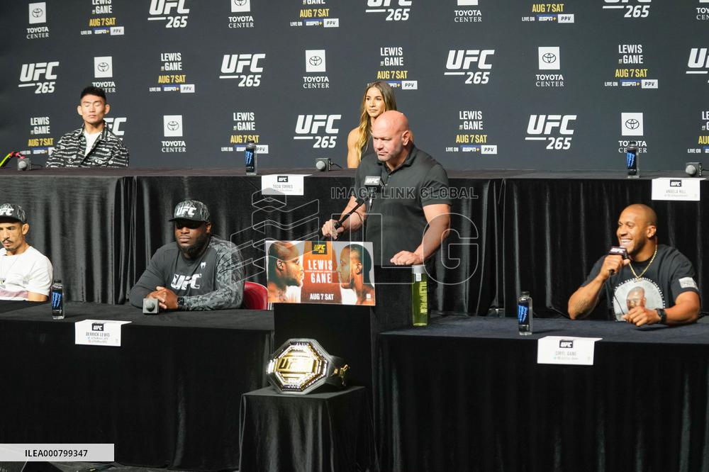 UFC 265 - Lewis And Gane Face Off - Houston