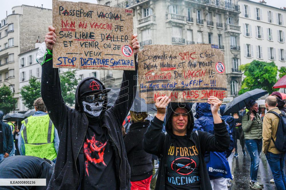 Demonstration Against The Health Pass - Paris