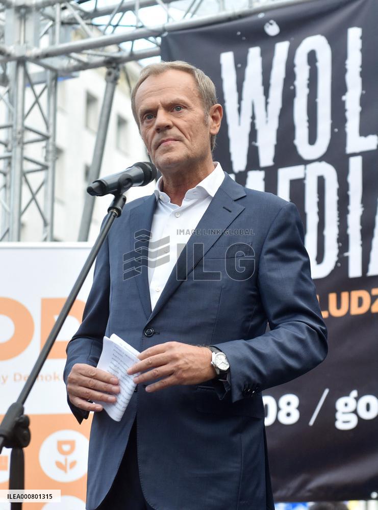 Protest For Media Freedom - Warsaw