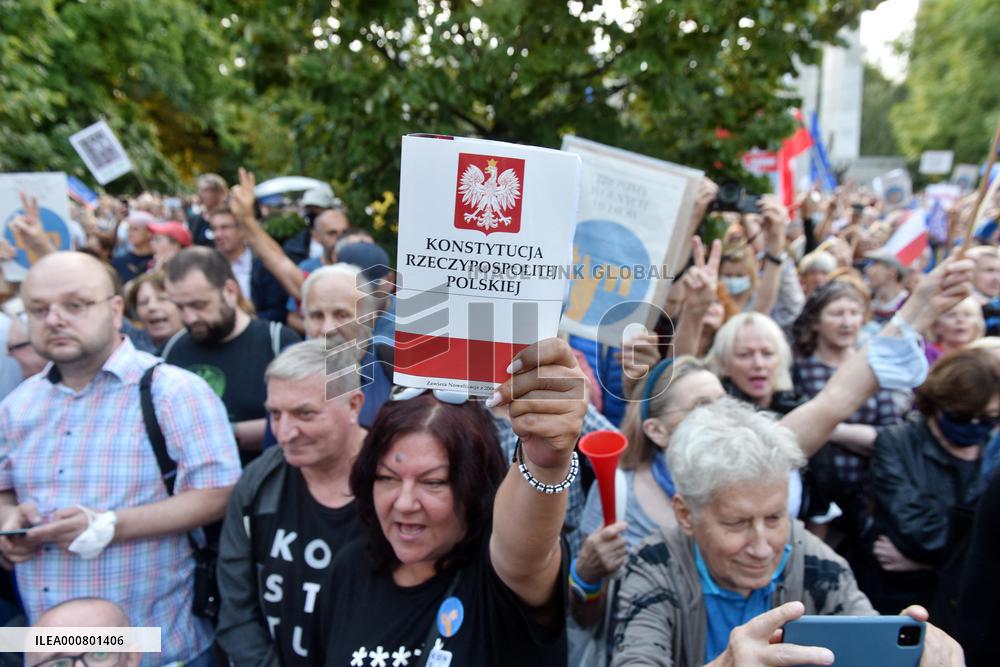 Protest For Media Freedom - Warsaw