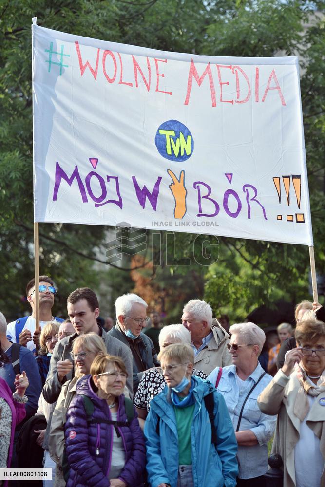 Protest For Media Freedom - Warsaw