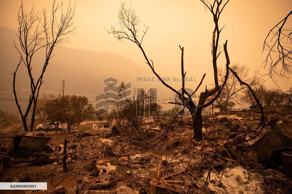White Rock Lake Wildfire Aftermath - Canada