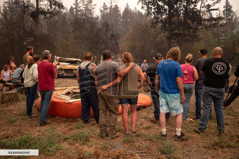 White Rock Lake Wildfire Aftermath - Canada