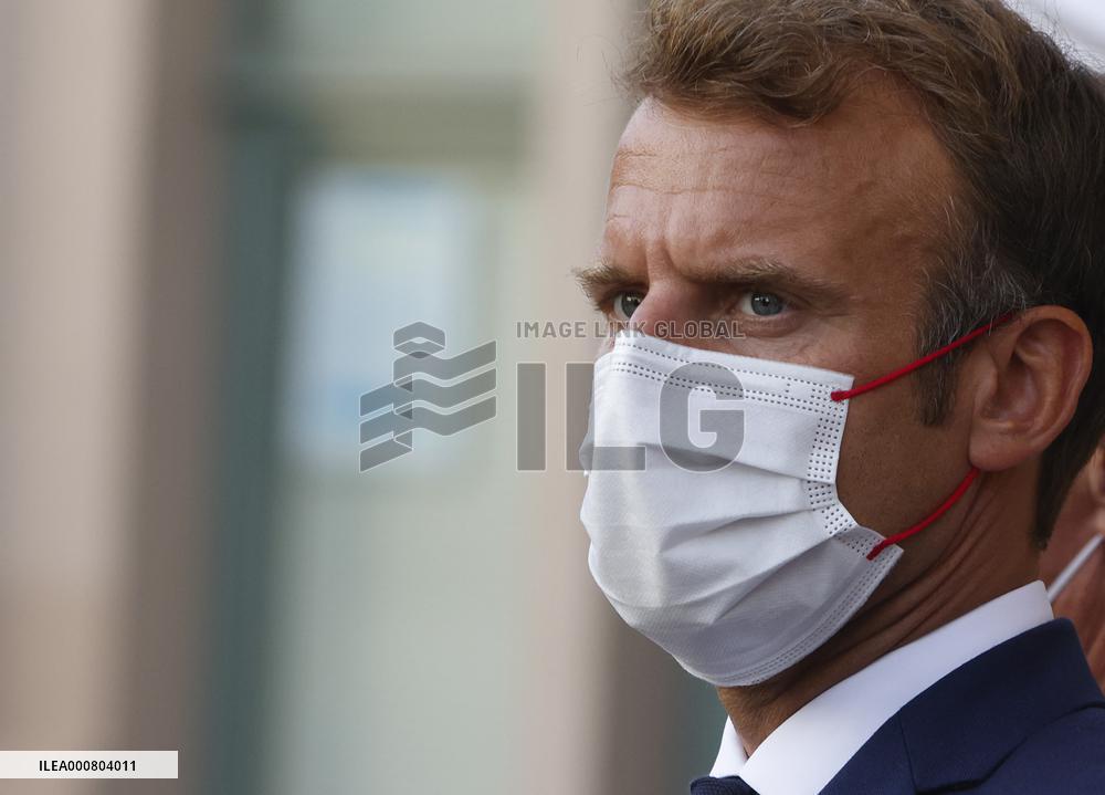 President Macron At A Ceremony For The Allied Landings - Bormes-les-Mimosas