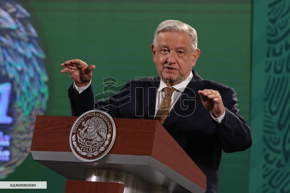 Lopez Obrador Holds Weekly Press Conference - Mexico