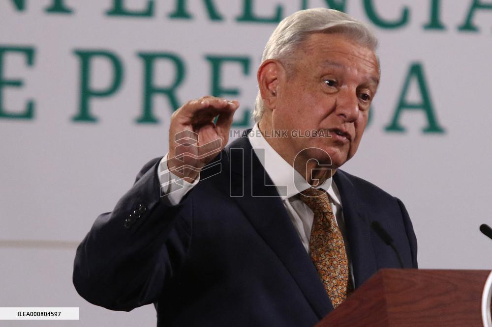 Lopez Obrador Holds Weekly Press Conference - Mexico