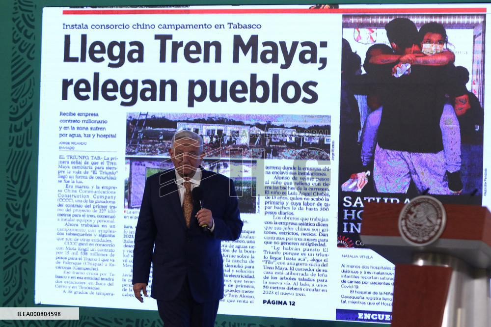 Lopez Obrador Holds Weekly Press Conference - Mexico