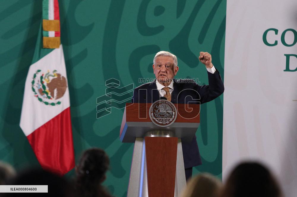 Lopez Obrador Holds Weekly Press Conference - Mexico