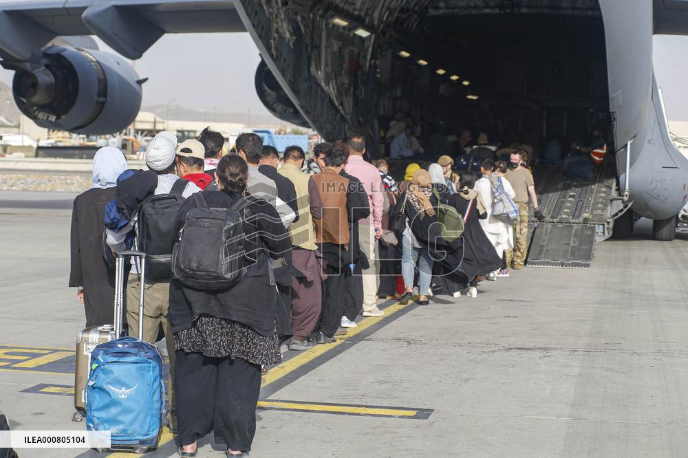 Evacuation at Hamid Karzai International Airport - Kabul