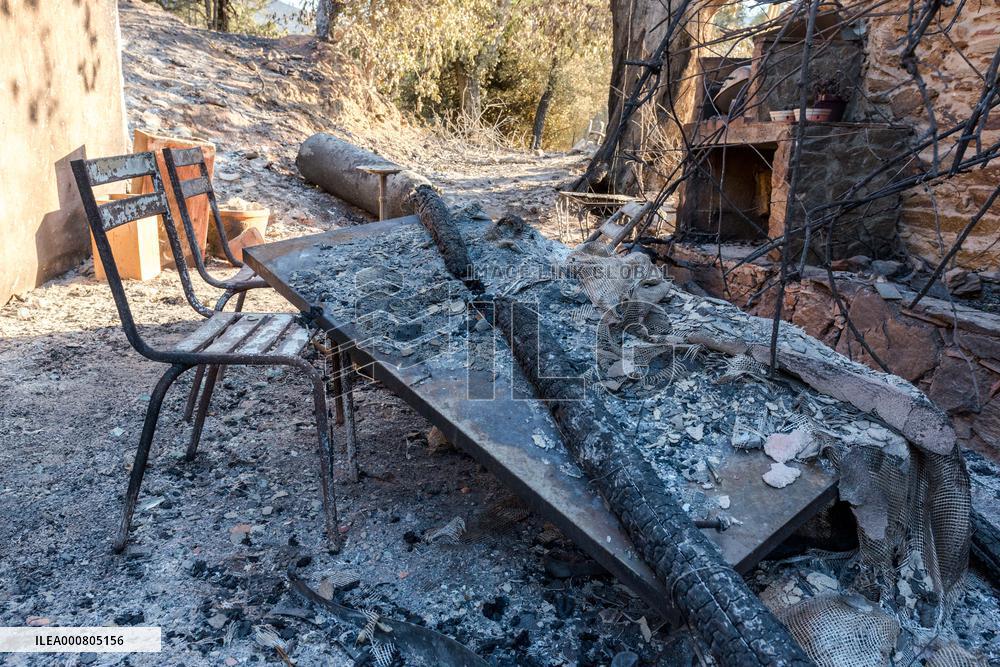 Southern France wildfire aftermath