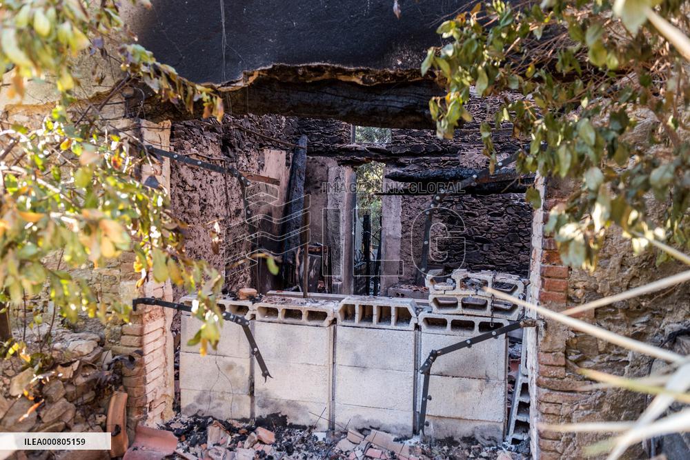 Southern France wildfire aftermath