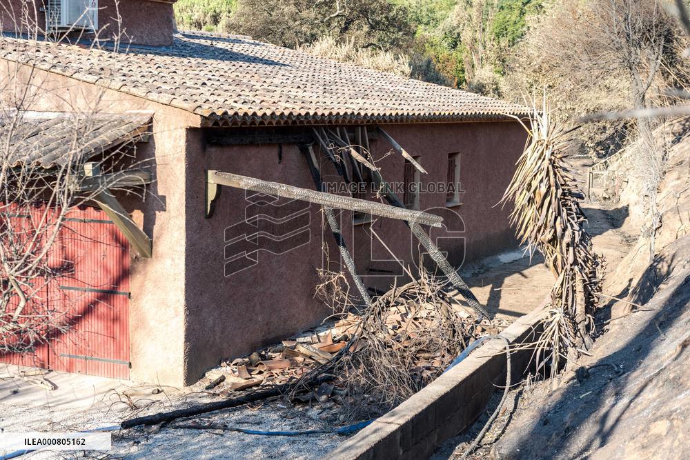 Southern France wildfire aftermath