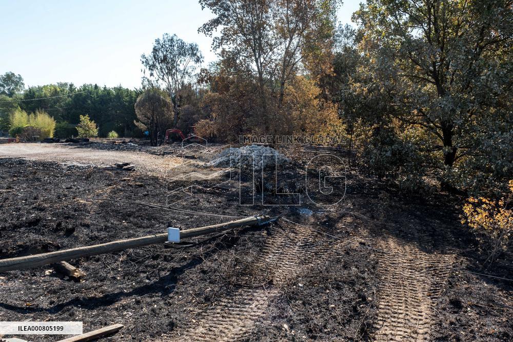 Southern France wildfire aftermath