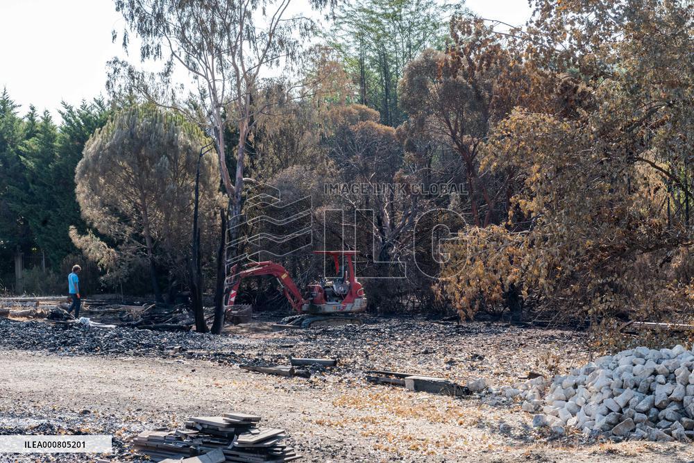 Southern France wildfire aftermath