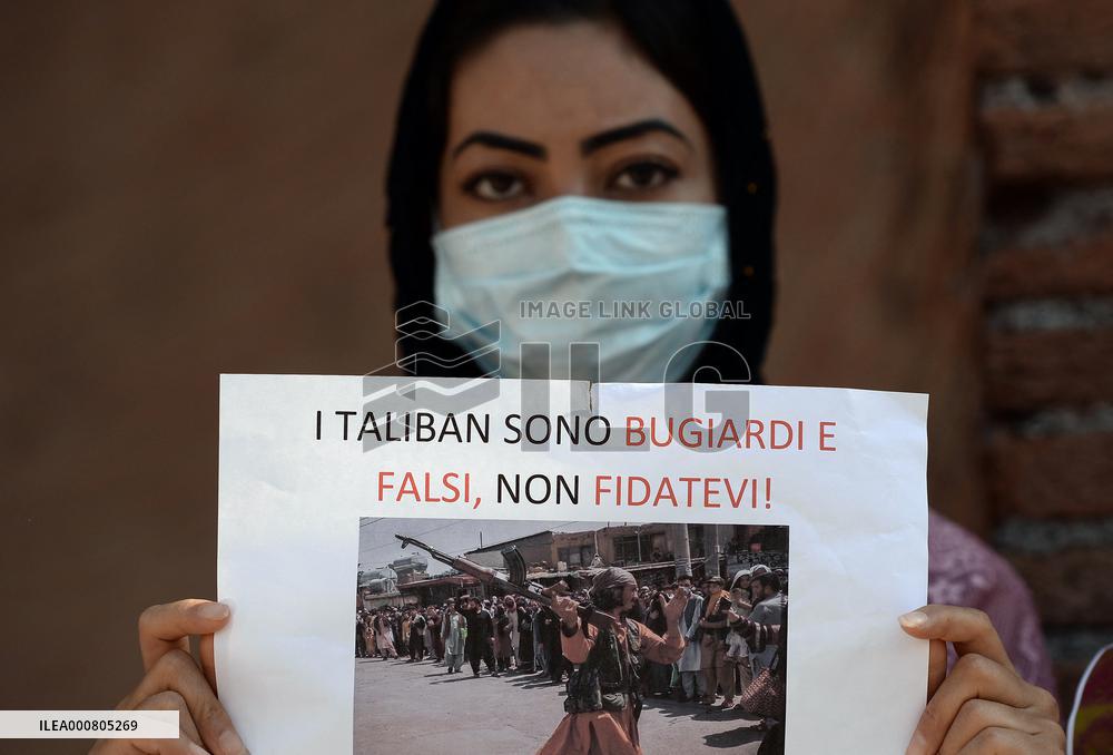 Demonstration in solidarity of the Afghan people in Rome