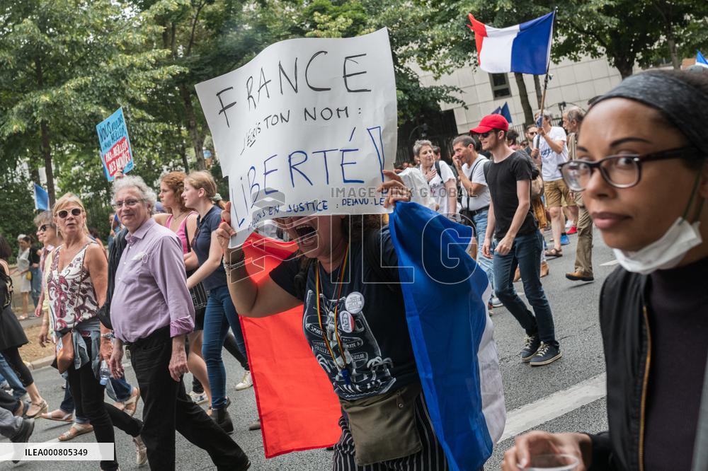 The Patriots' Anti Health Pass Rally - Paris