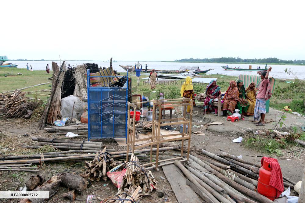 Flooding Caused By Heavy Rains Erode Bank River - Bangladesh