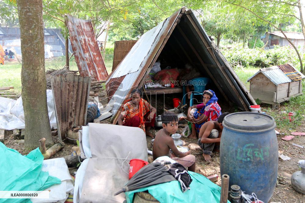 Flooding Caused By Heavy Rains Erode Bank River - Bangladesh