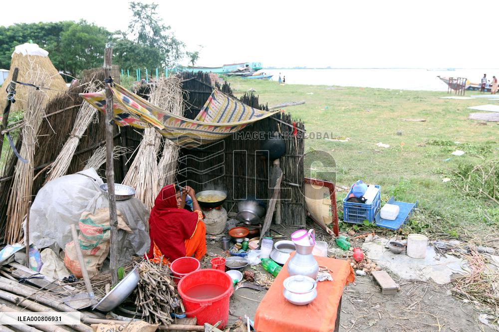 Flooding Caused By Heavy Rains Erode Bank River - Bangladesh
