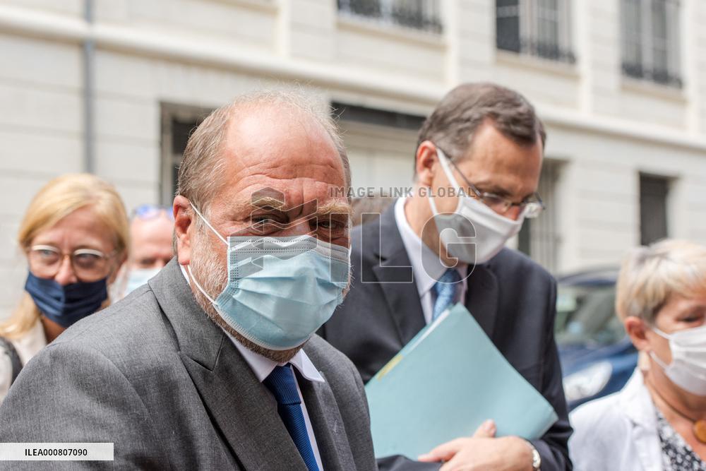 Eric Dupond-Moretti Visits The Judicial Court - Marseille