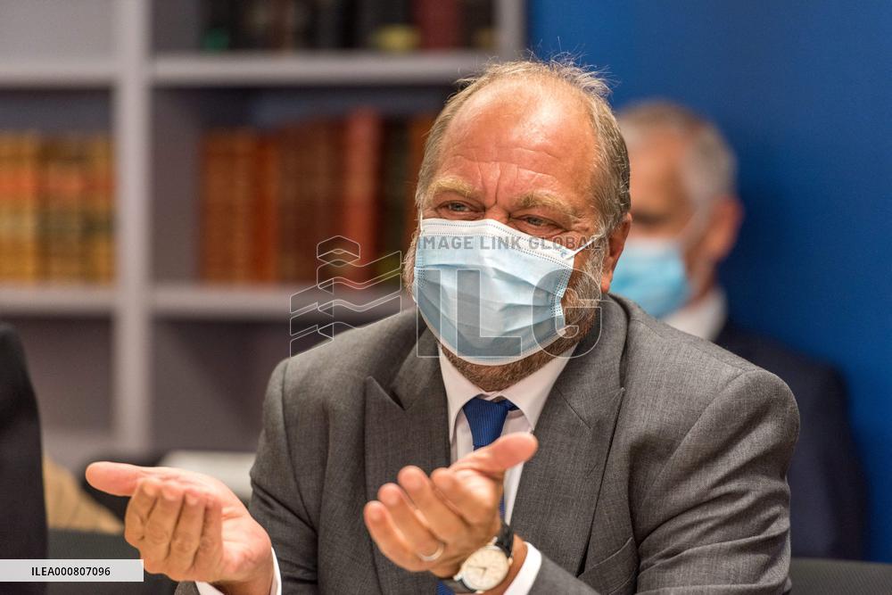 Eric Dupond-Moretti Visits The Judicial Court - Marseille