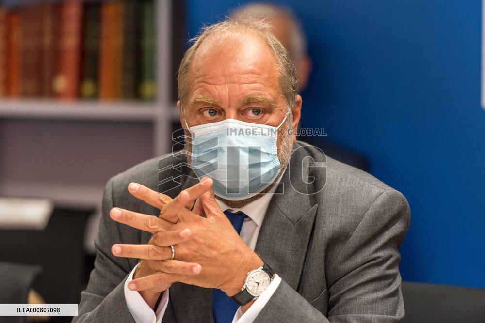 Eric Dupond-Moretti Visits The Judicial Court - Marseille