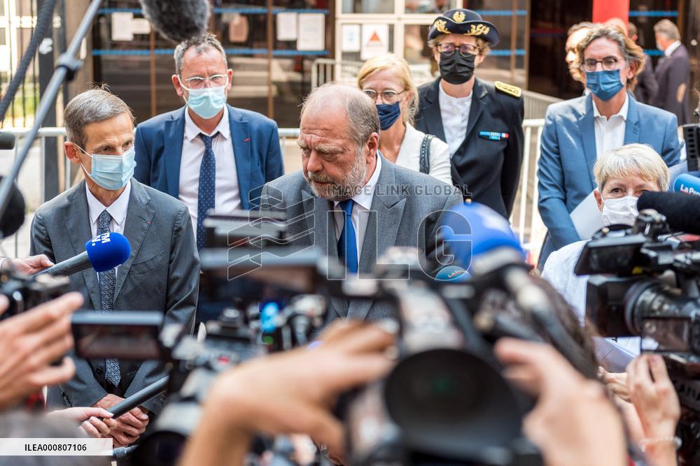 Eric Dupond-Moretti Visits The Judicial Court - Marseille