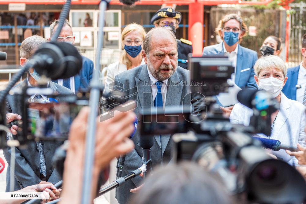 Eric Dupond-Moretti Visits The Judicial Court - Marseille