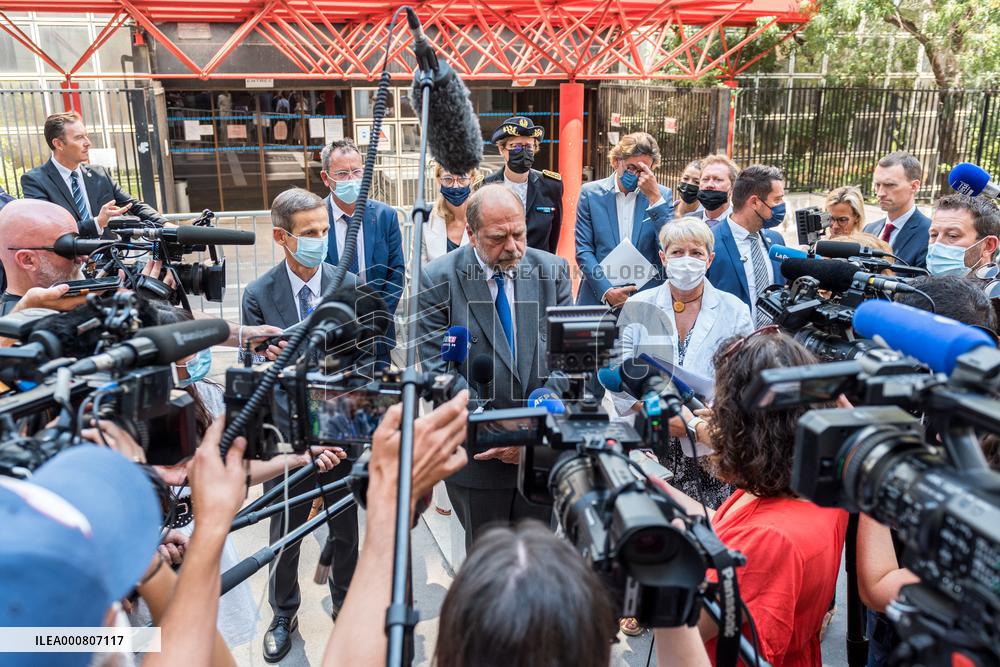 Eric Dupond-Moretti Visits The Judicial Court - Marseille