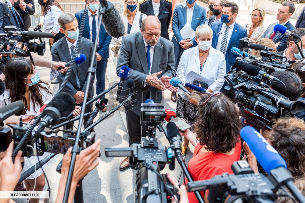 Eric Dupond-Moretti Visits The Judicial Court - Marseille