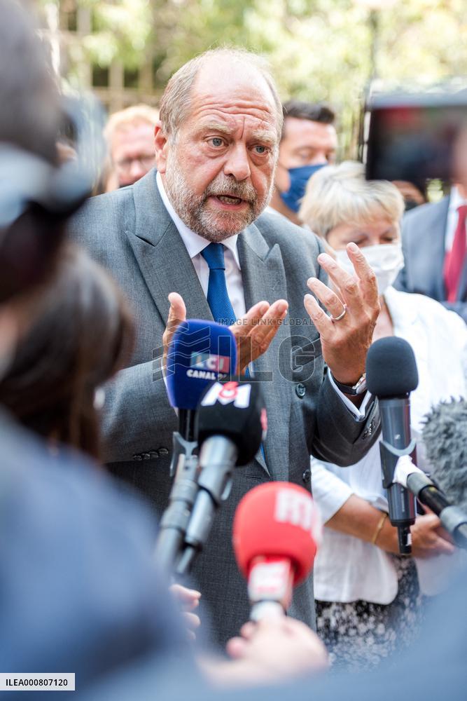 Eric Dupond-Moretti Visits The Judicial Court - Marseille