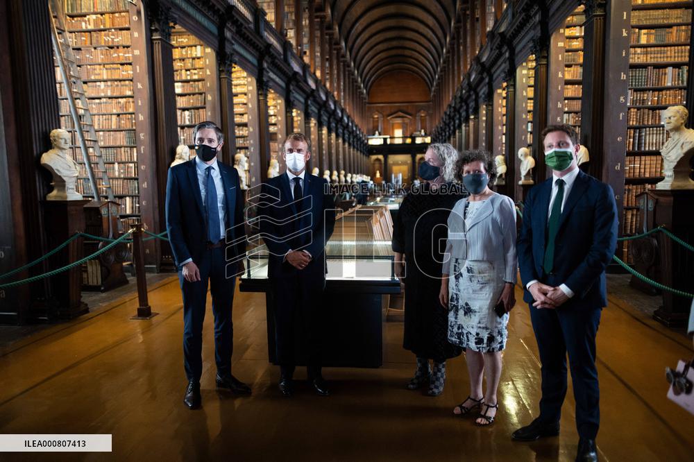 Emmanuel Macron visits Trinity College - Dublin