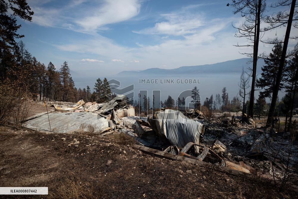 White Rock Lake Wildfire Aftermath - Canada