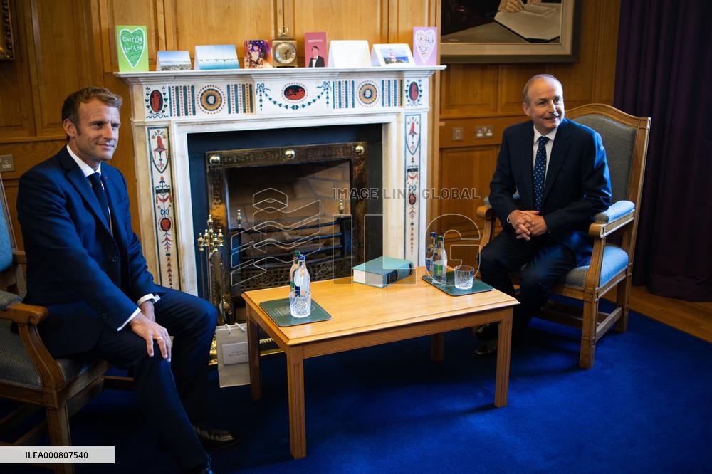 Emmanuel Macron meets the Irish Prime Minister - Dublin