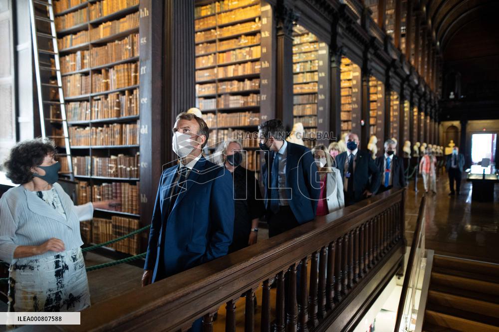 Emmanuel Macron visits Trinity College - Dublin
