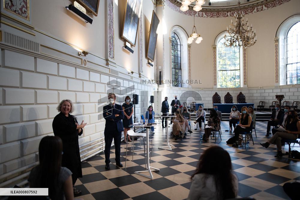 Emmanuel Macron visits Trinity College - Dublin