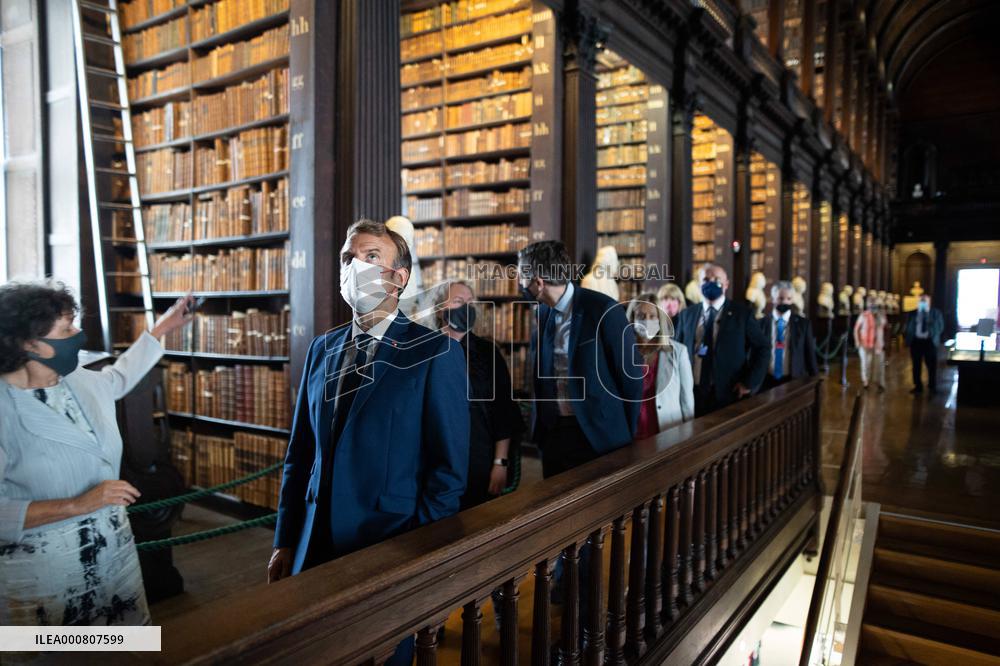 Emmanuel Macron visits Trinity College - Dublin