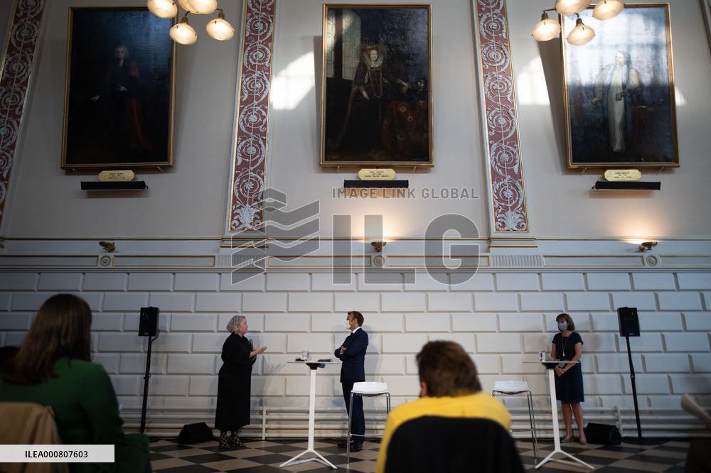 Emmanuel Macron visits Trinity College - Dublin