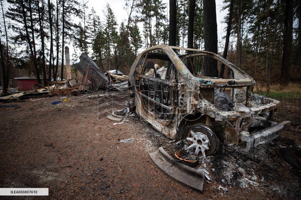 White Rock Lake Wildfire Aftermath - Canada