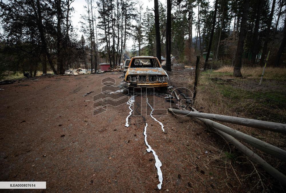 White Rock Lake Wildfire Aftermath - Canada