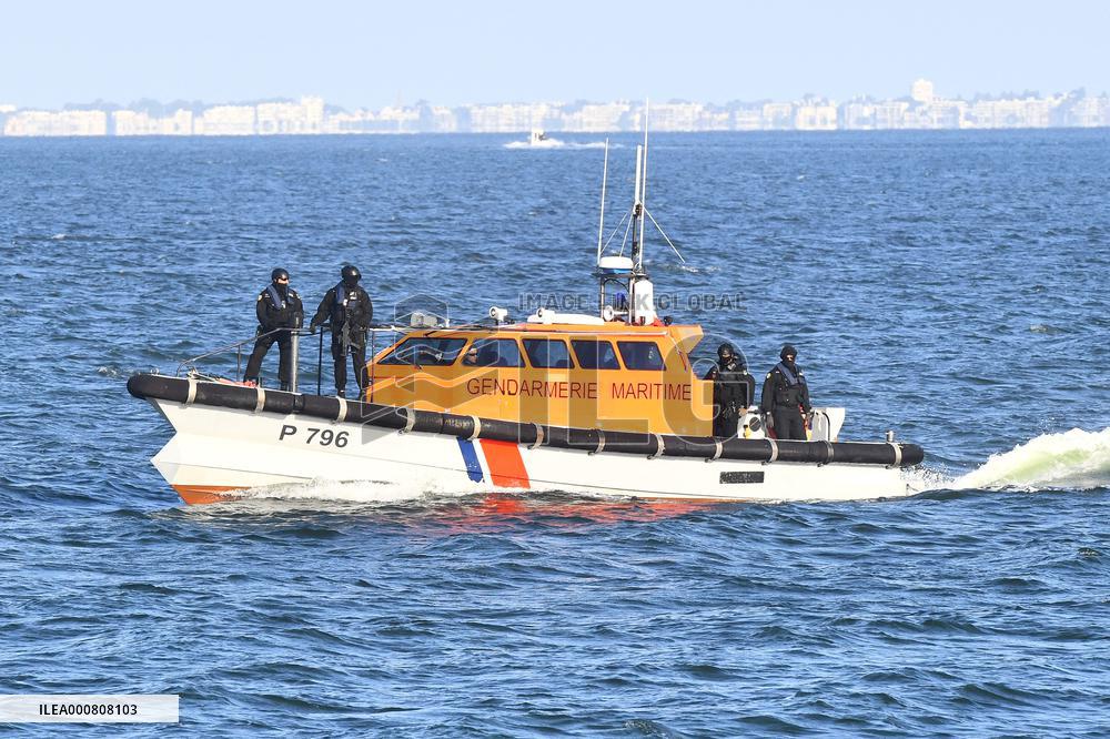 Prime minister Jean Castex  visiting the offshore site - St Nazaire