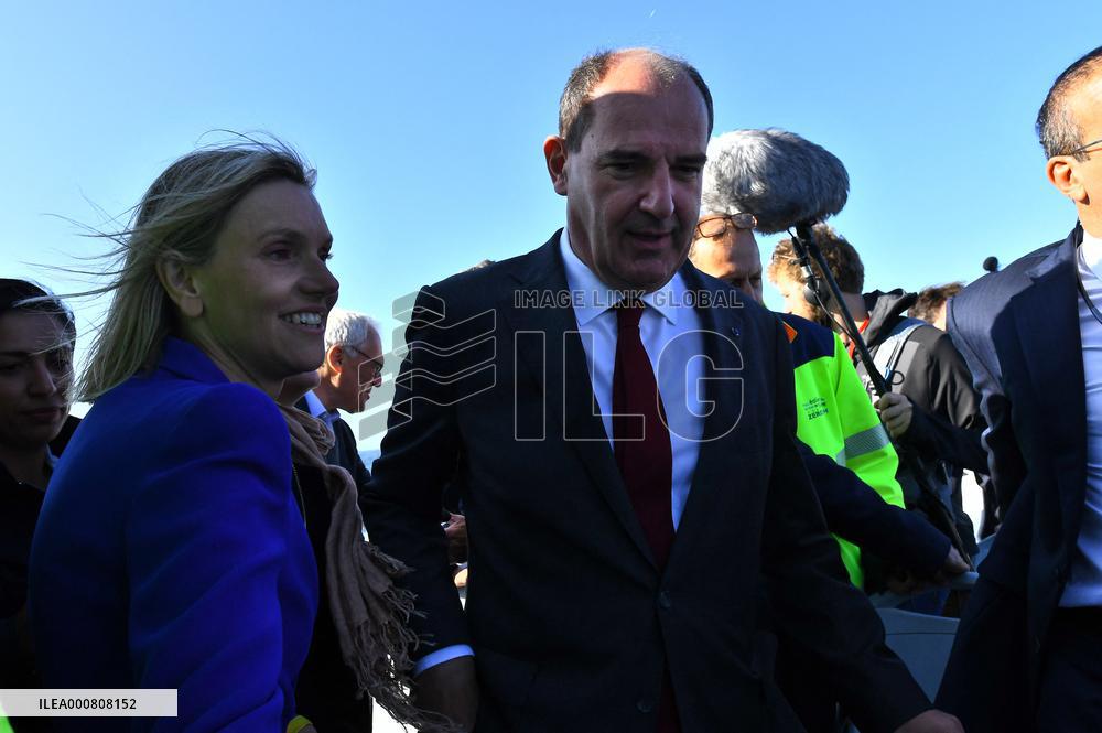 Prime minister Jean Castex  visiting the offshore site - St Nazaire