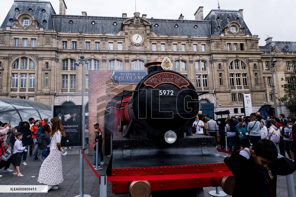 Harry Potter saga is displayed at Saint Lazare station - Paris